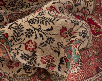 8x11 Vintage Rug, Colored Turkish Rug, 8x11 Oushak Rug, Oversized Rug, Living Room Rug, Dining Room Rug, Antique Rug, 8x11 Carpet, Large Rug