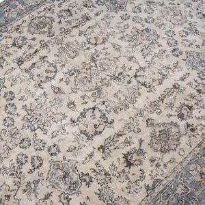 7x10 Vintage Rug, Beige Turkish Area Rug, Bedroom Rug, Wool Anatolian Oushak Carpet, Living Room Rug, Boho Rug, Antique Rug, Decorative Rug