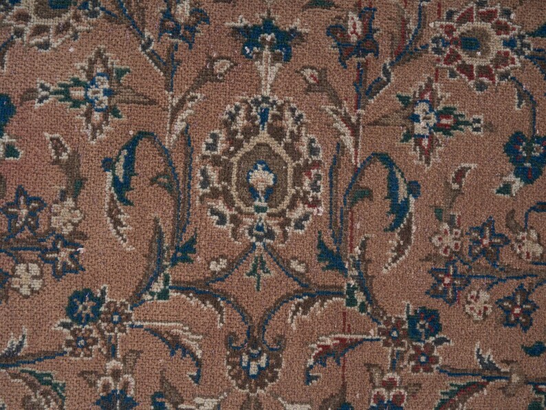 9x12 Vintage Rug, Brown Turkish Rug, 9x12 Oushak Rug, Oversized Rug, Living Room Rug, Dining Room Rug, Antique Rug, 9x12 Rug, Antique Rug image 6