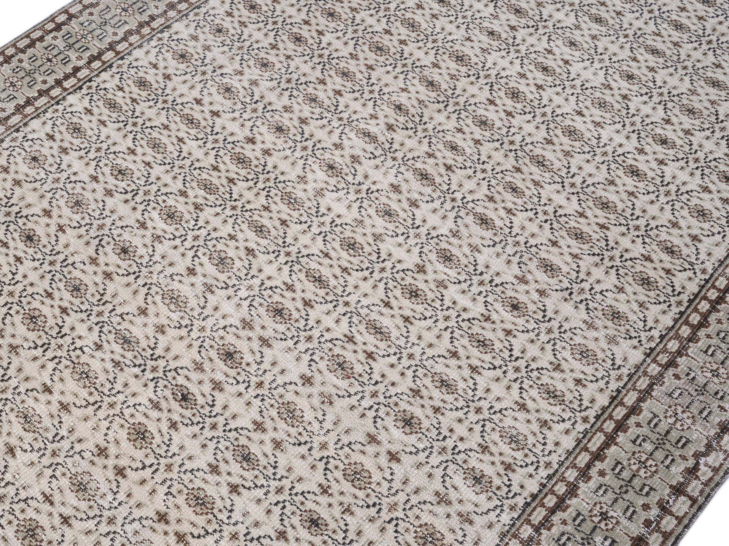 6x10 Vintage Rug, Beige Turkish Area Rug, Bedroom Rug, Wool Anatolian Oushak Carpet, Living Room Rug, Boho Rug, Antique Rug, Decorative Rug