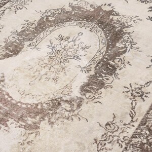 6x9 Vintage Rug, Beige Turkish Area Rug, Bedroom Rug, Neutral Rug, Living Room Rug, Boho Rug, Antique Rug, Faded Rug, Worn Rug, Muted Rug
