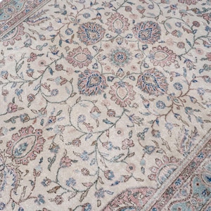 7x10 Vintage Rug, Beige Turkish Area Rug, Bedroom Rug, Wool Anatolian Oushak Carpet, Living Room Rug, Boho Rug, Antique Rug, Decorative Rug