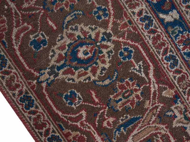 9x12 Vintage Rug, Brown Turkish Rug, 9x12 Oushak Rug, Oversized Rug, Living Room Rug, Dining Room Rug, Antique Rug, 9x12 Rug, Antique Rug image 5