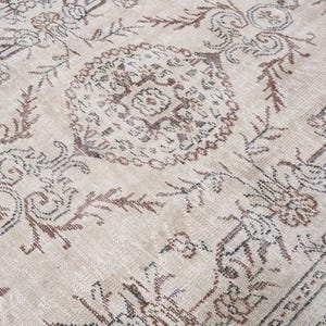 6x9 Vintage Rug, Beige Turkish Area Rug, Bedroom Rug, Neutral Rug, Living Room Rug, Boho Rug, Antique Rug, Faded Rug, Worn Rug, Muted Rug