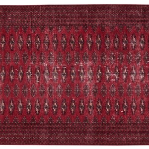 3x9 Vintage Runner Rug, Red Turkish Anatolian Rug, 3x9 Oushak Runner, Hallway Runner Rug, Kitchen Rug, Entryway Runner, Stair Runner Rug image 10