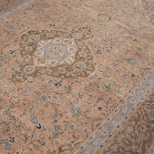 8x12 Vintage Rug, Brown Turkish Rug, 8x12 Oushak Rug, Oversized Rug, Living Room Rug, Dining Room Rug, Antique Rug, 8x12 Carpet, Large Rug