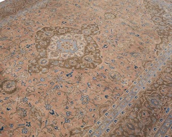 8x12 Vintage Rug, Brown Turkish Rug, 8x12 Oushak Rug, Oversized Rug, Living Room Rug, Dining Room Rug, Antique Rug, 8x12 Carpet, Large Rug