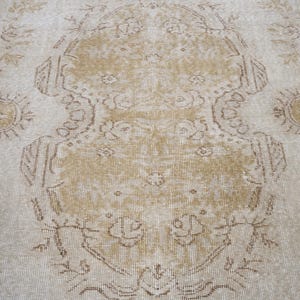 6x9 Vintage Rug, Beige Turkish Area Rug, Bedroom Rug, Neutral Rug, Living Room Rug, Boho Rug, Antique Rug, Faded Rug, Worn Rug, Muted Rug