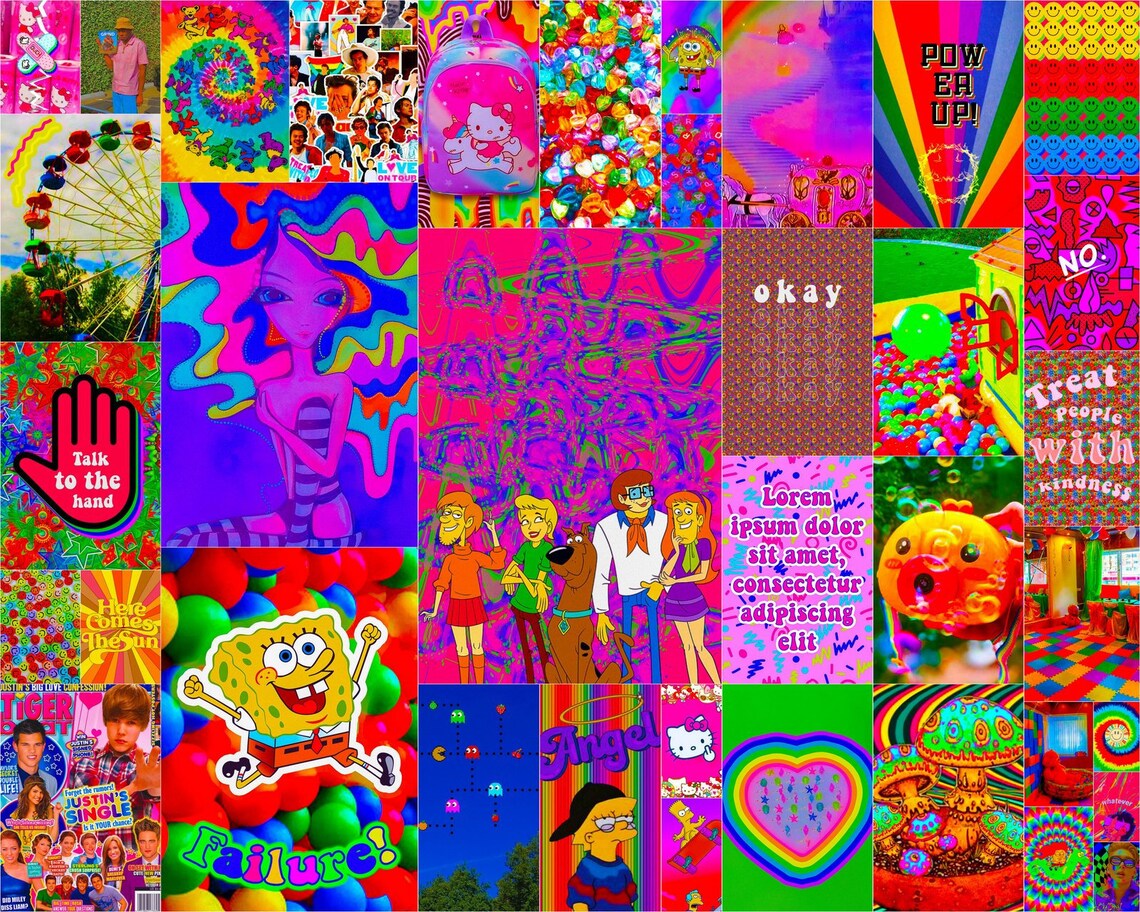 70 Pc's Indie Kid Wall Collage Kit Room Decor for Teen Etsy
