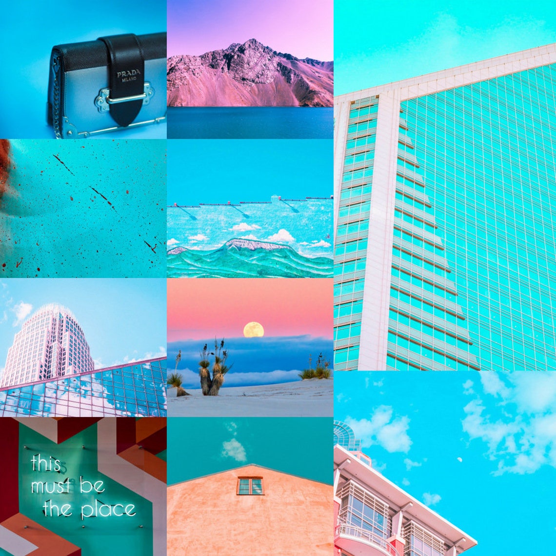 Colorful wall collage kit photo wall decor tezza collage kit Etsy