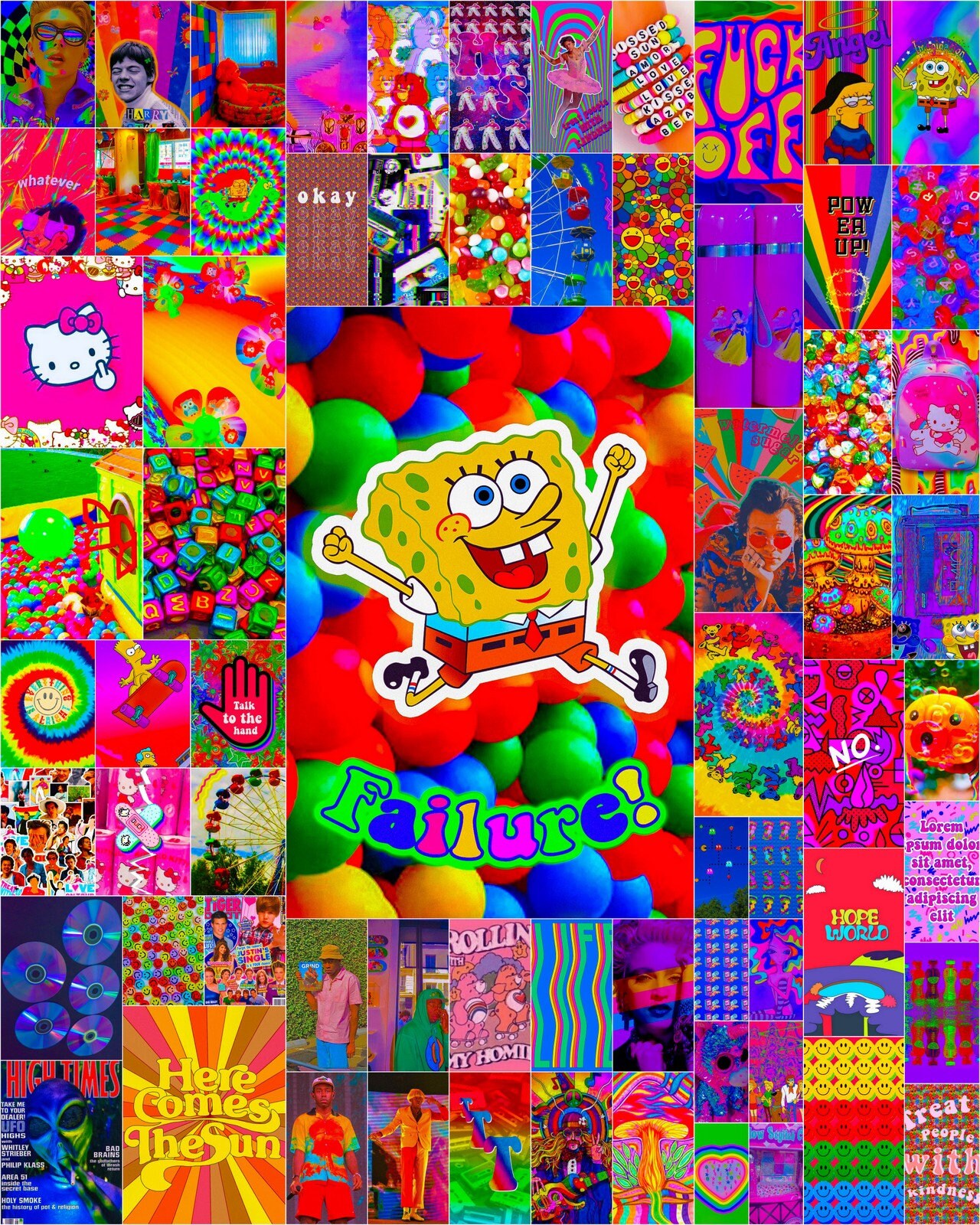 70 pc's indie kid wall collage kit, room decor for teen girls - DIGITAL