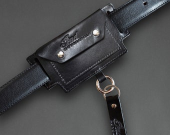 Cartera de cuero personalizada con llavero: minibolso de cintura para hombre, billetera de viaje compacta, monedero de cuero pequeño, regalo de Navidad