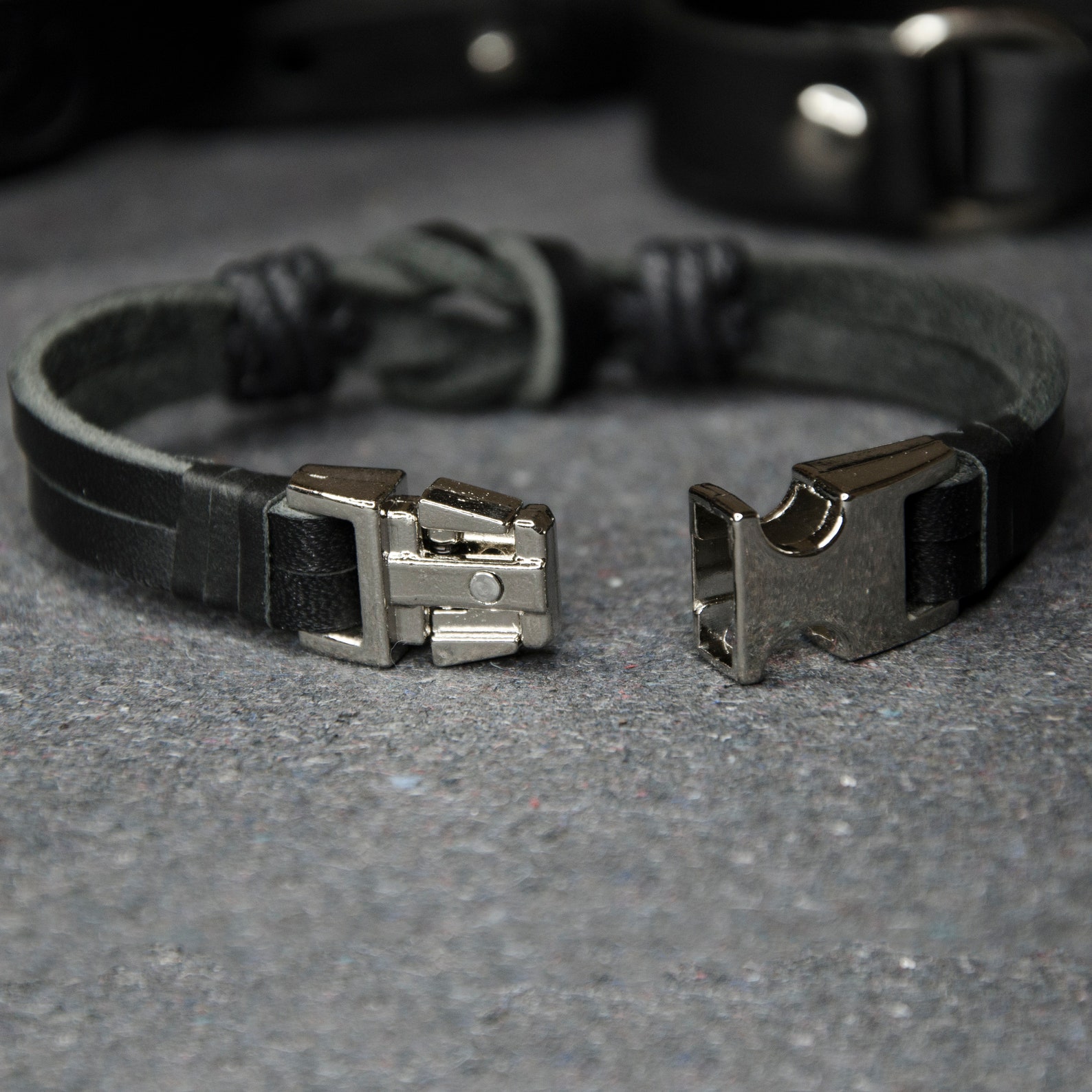 Personalized leather bracelet leather motorcycle bracelet Etsy