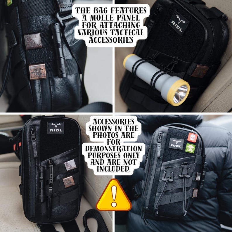 Tactische EDC-transformatortas met magnetische bevestigingen – multifunctionele schoudertas voor heren, crossbody-sporttas, dagelijks dragen, cadeau voor hem afbeelding 20