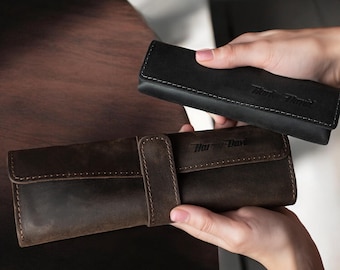 Custom Leather Medicine Wallet, Personalized Pill Holder, Travel Pill Case, Medicine Organizer Pouch, Pill Box Case - 7-Day Tablet Holder