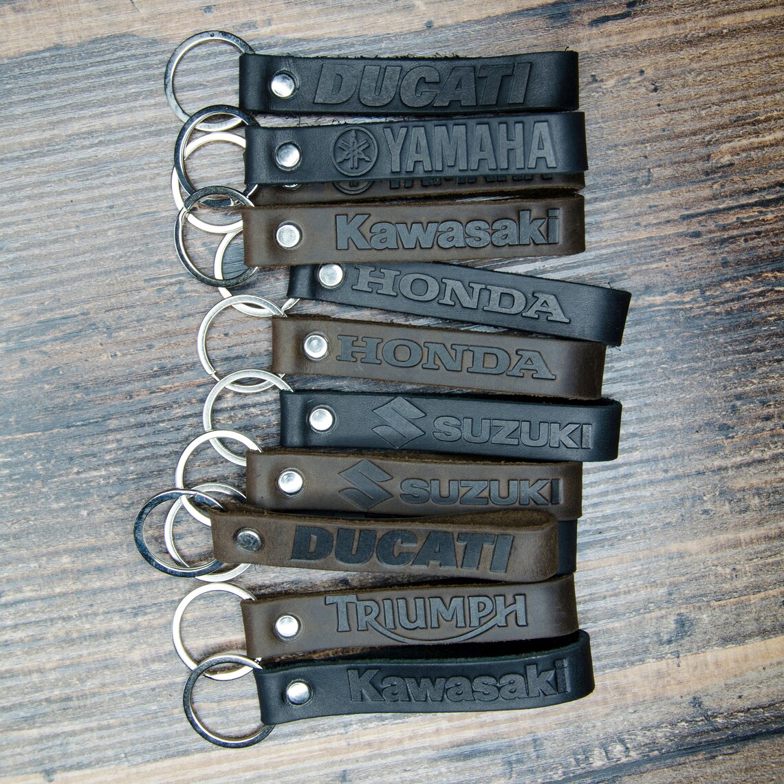 Leather motorcycle keychain Keychain leather motorcycle | Etsy