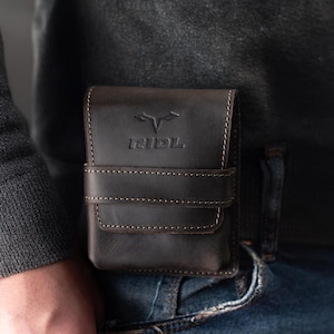 Kit de cuero personalizado para fumar, funda personalizable para cigarrillos, soporte para encendedor portátil, organizador de tabaco duradero, elegante estuche de viaje