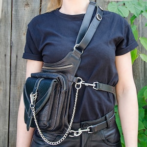 Woman Leather Belt Pouch Bag, Jungletribe, Bike Belt Bag, Hip Bag ...