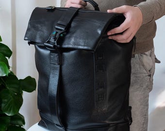 Leather Backpack for Men Handmade Personalized Laptop Bag