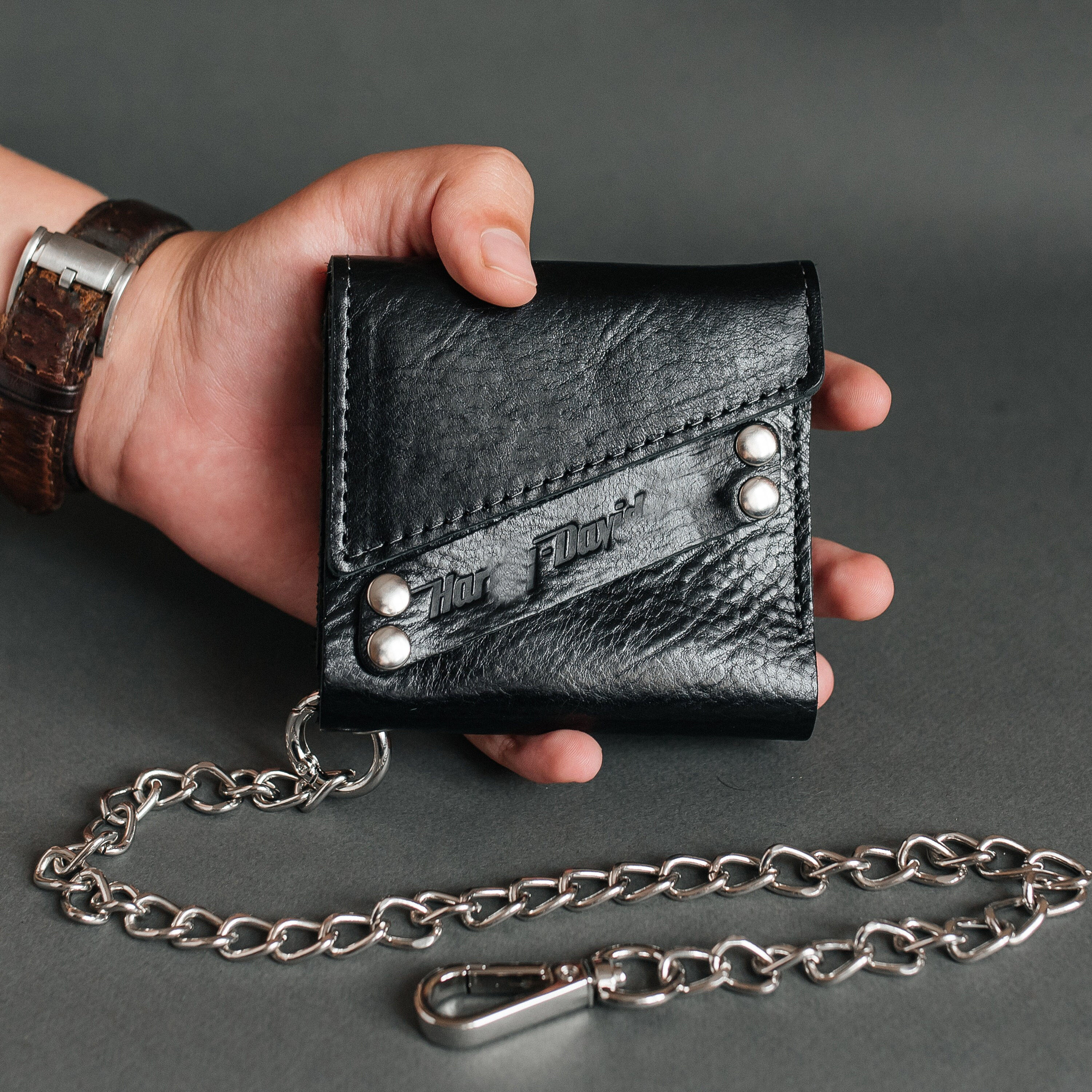 Black biker trucker bullet hook wallet Chain for chain wallet biker wa