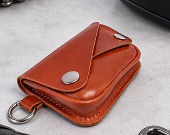 Swiss Army Knife Leather Pouch, Compact Pocket Knife Belt Case, Vintage EDC Holder
