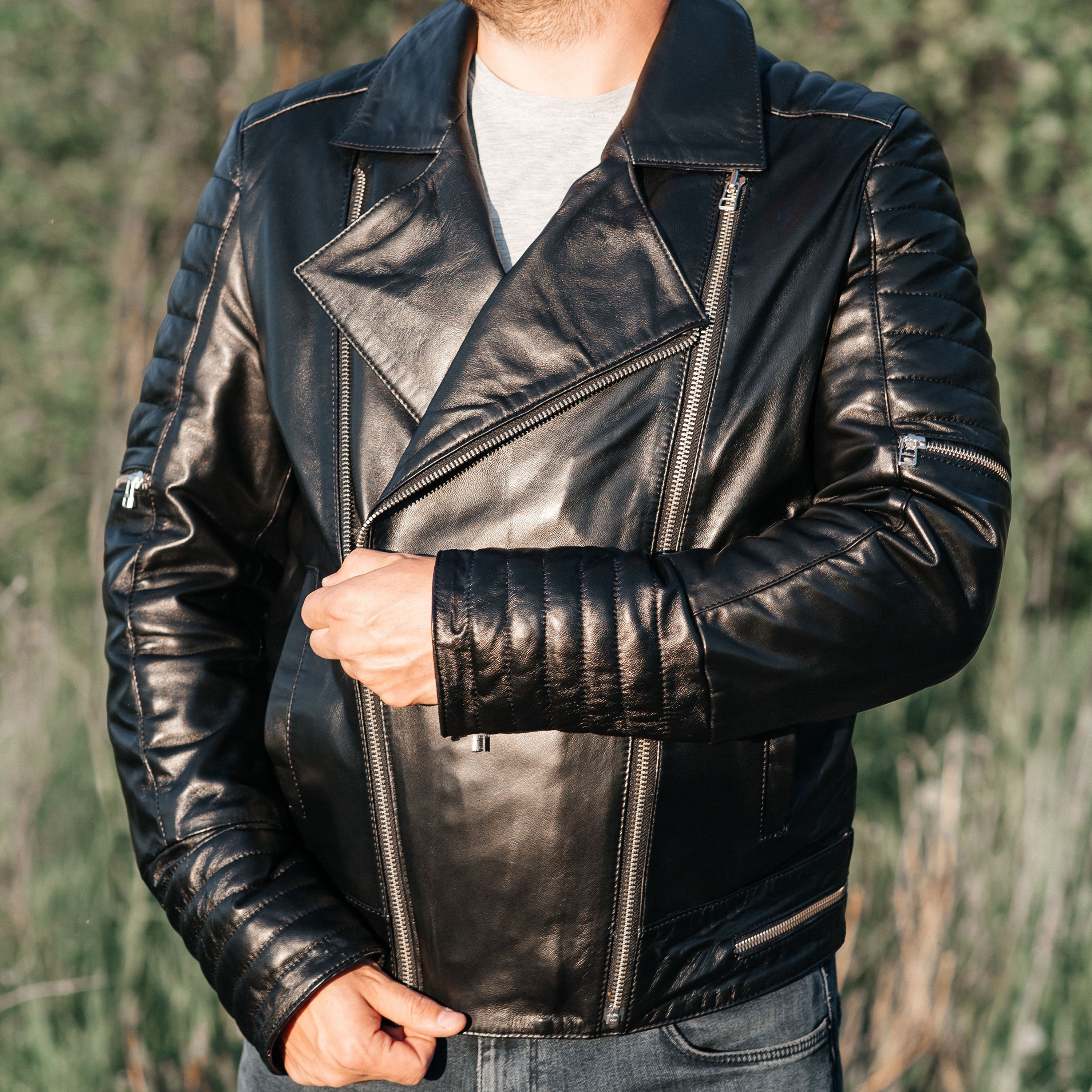 Leather Jacket Men, 90s Leather Jacket, Custom Leather Jacket