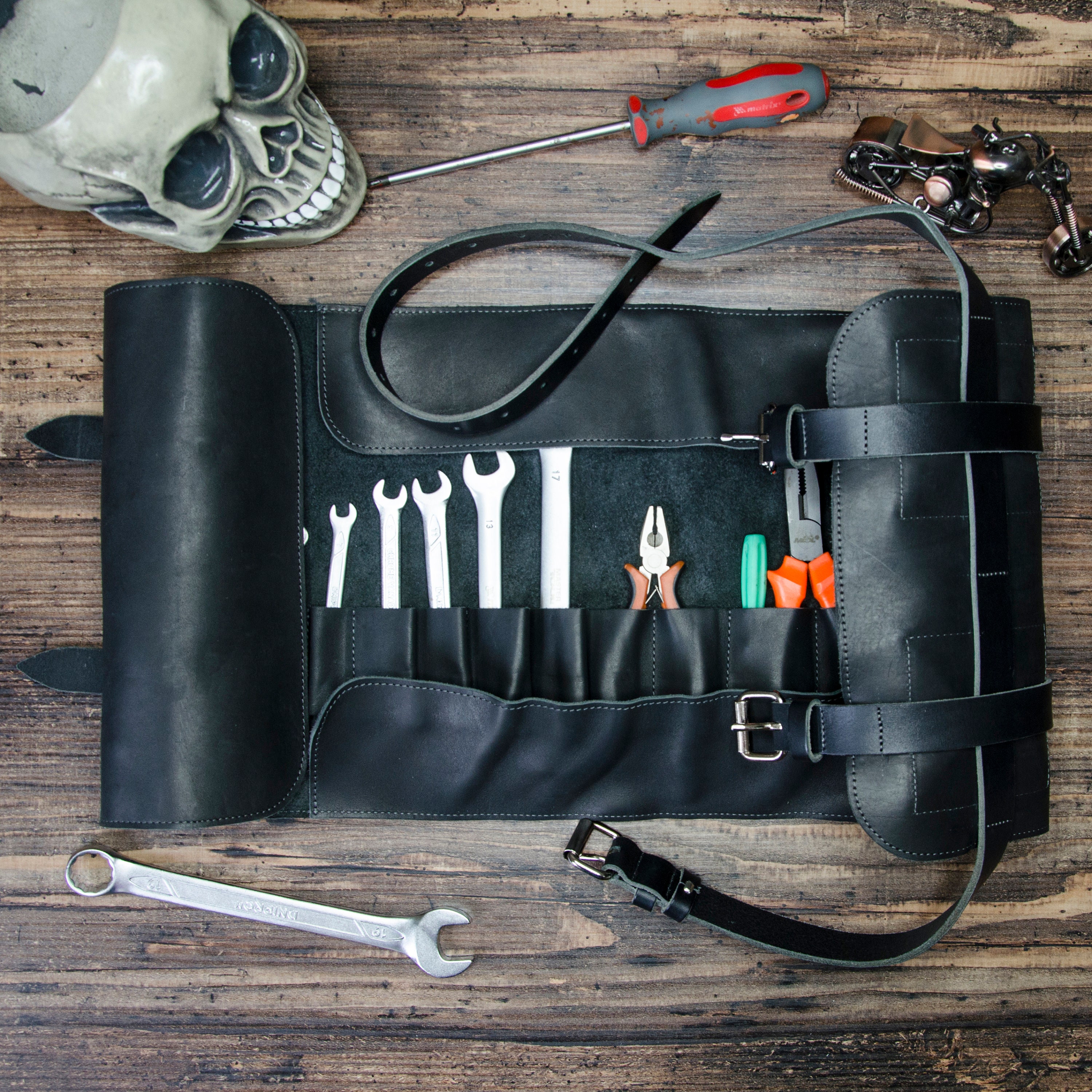 Buy Leather Tool Kit Roll, Garage Storage Bag, Instrument