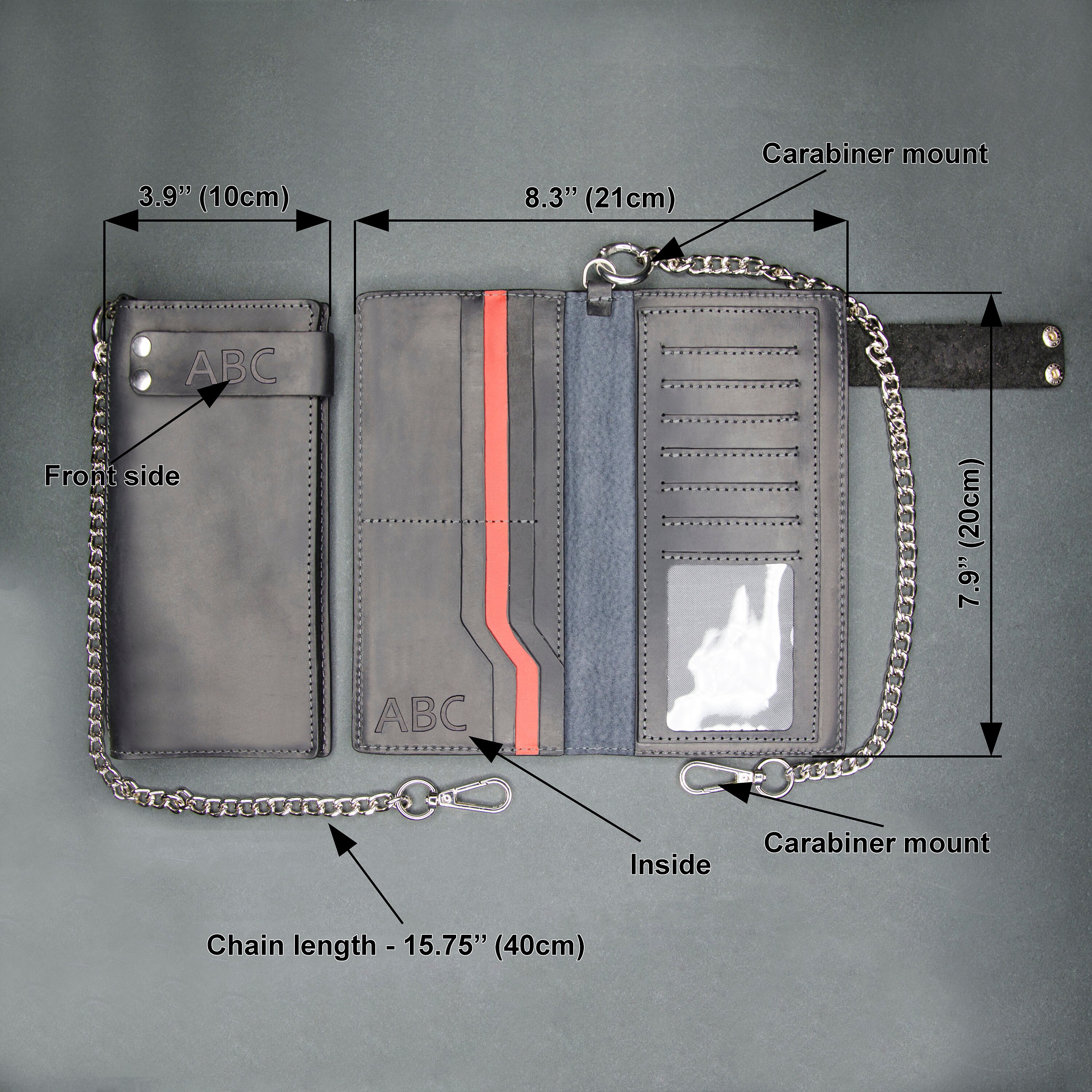 Long Wallet Сhain wallet biker lanyard mens leather Etsy