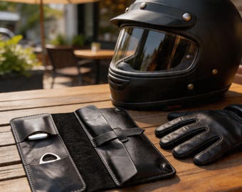 Bulk Leather Cigar Case for Bikers 10–100 pcs, Personalized Motorcycle Club Gift, Custom Engraved Cigar Holder, Rider Gift for Men