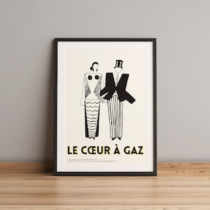 Le Céur, Das Gasherz, Miss Mund und Mr. Eye, Kunst von Sonia Delaunay-Terk, moderne Kunstsammlung, Posterdruck digitaler Download