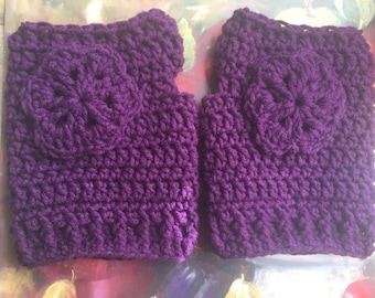 Flower Power Fingerless Gloves - Crochet Pattern