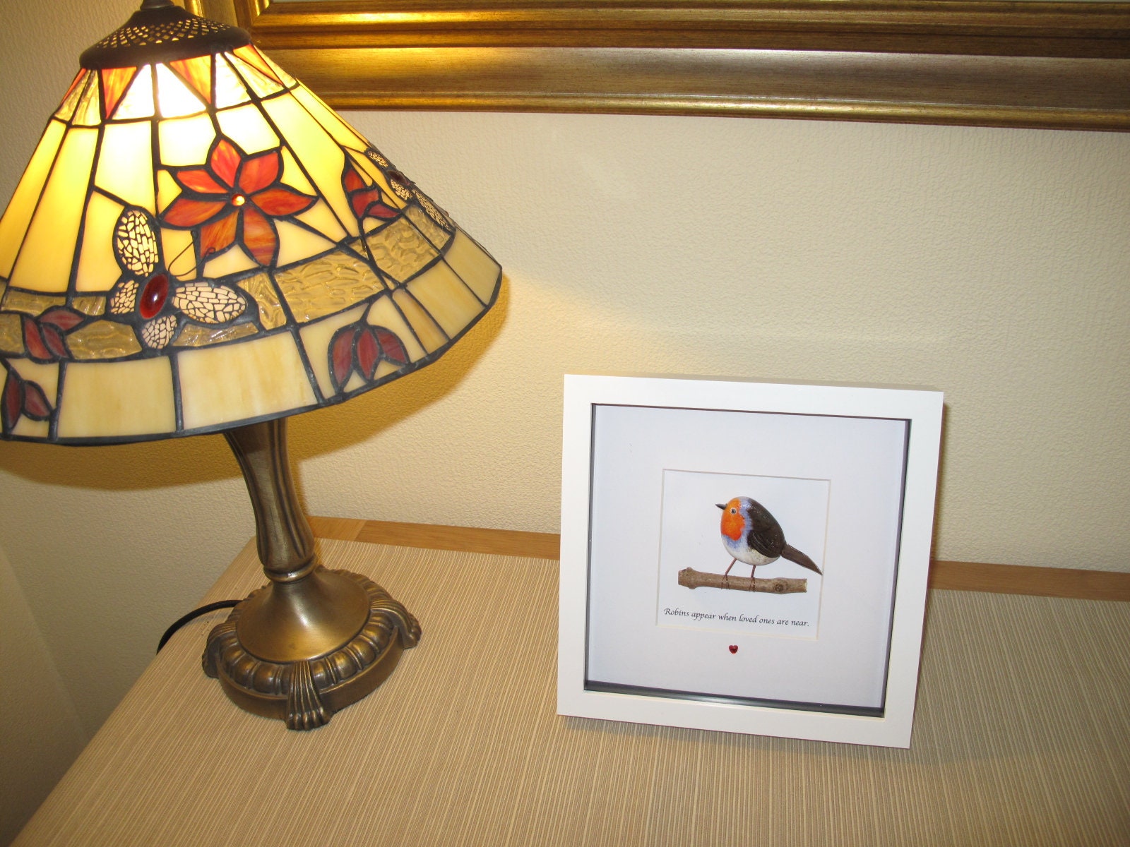 Robins Appear When Loved Ones Are Near - Personalized Memorial Garden Solar Light - Memorial Gift, Sympathy Gift