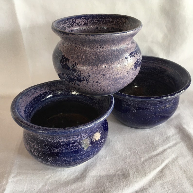 Blue Lilac Stoneware Bowls image 1