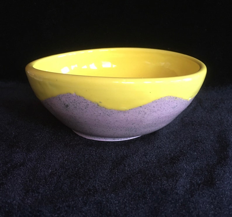 Lemon and Lavender Wave Bowl image 1