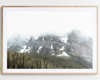 Banff Mountain Print Lake Louise | Alberta Rocky Mountain Wall Art | Canada Landscape Photography