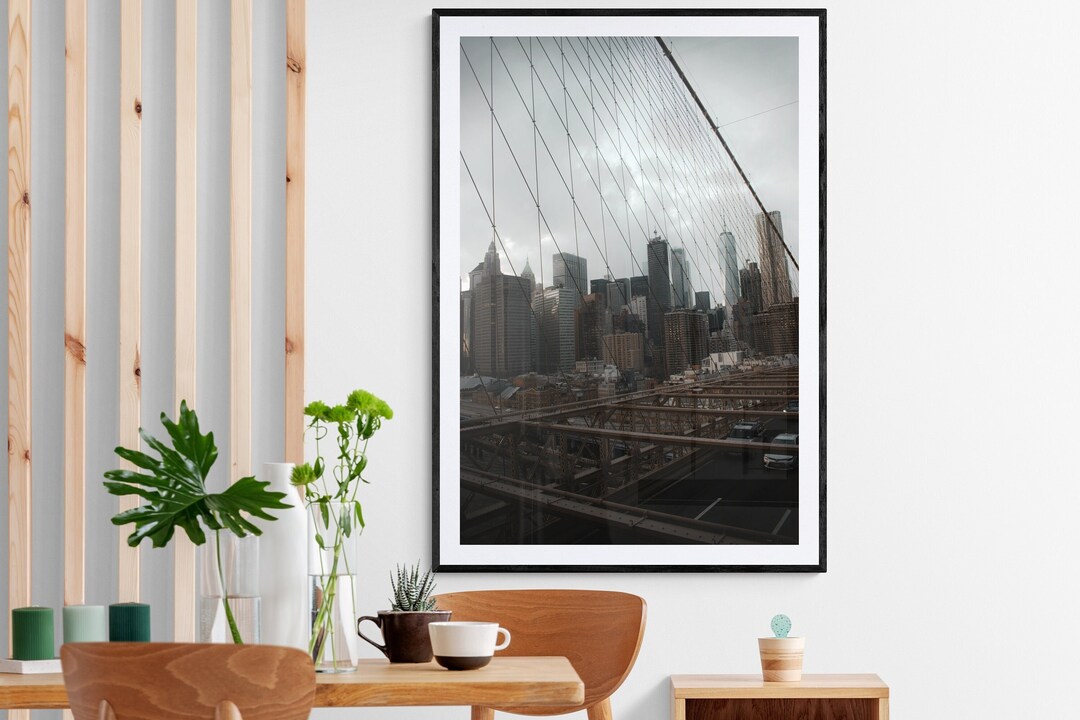 New York City Skyline Print | Modern NYC Cityscape Wall Art | Manhattan ...