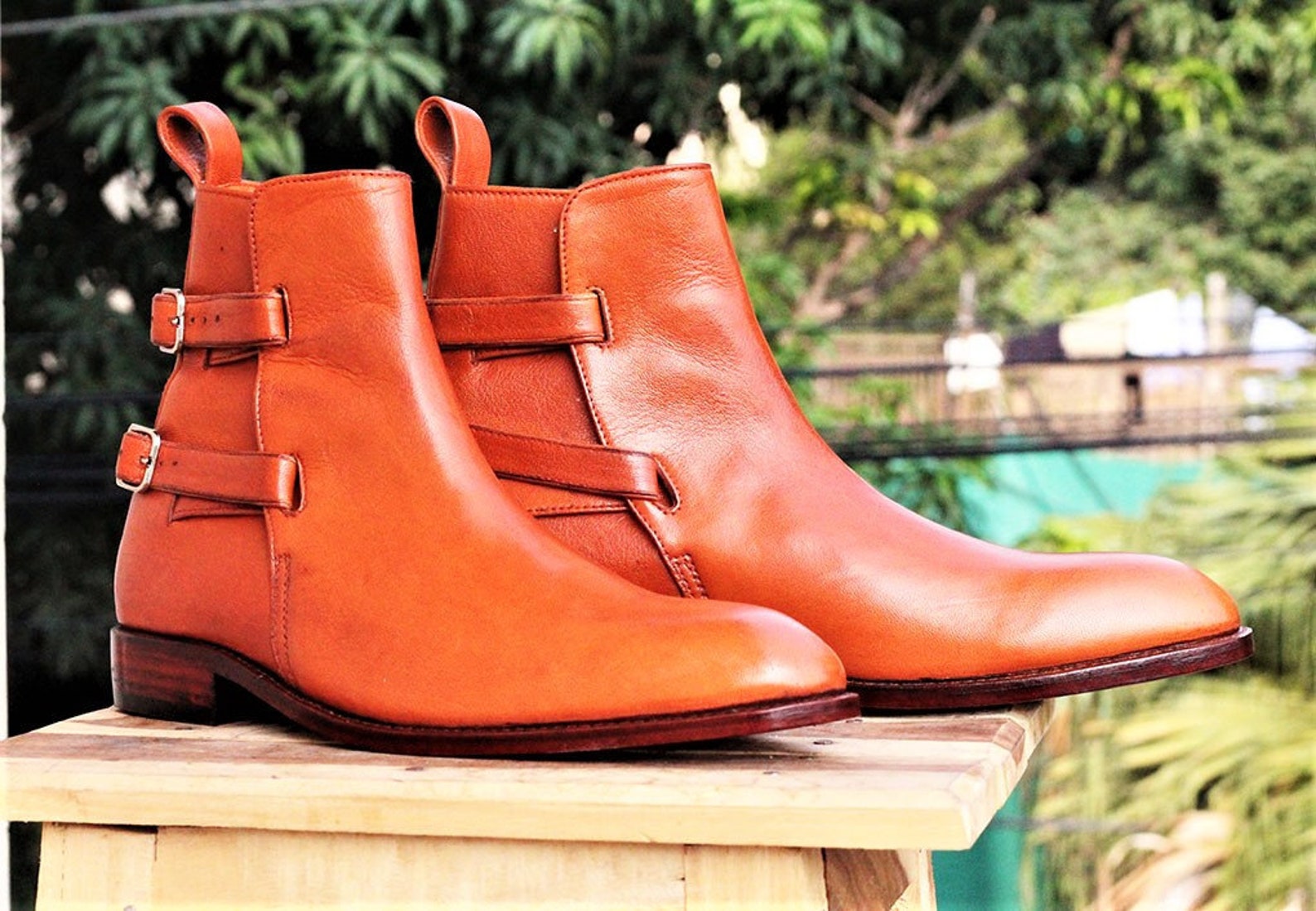 double monk strap ankle boots