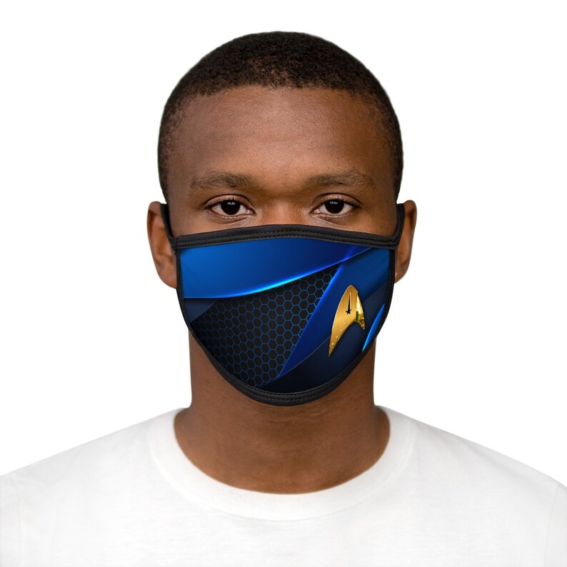 Star Trek Face Mask Enterprise Face Mask Black Mixed Etsy