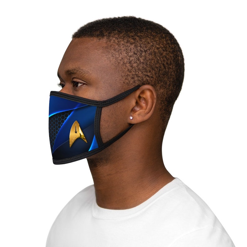 Star Trek Face Mask Enterprise Face Mask Black Mixed Etsy