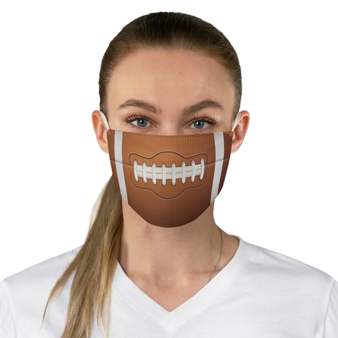 Football Fabric Face Mask Etsy