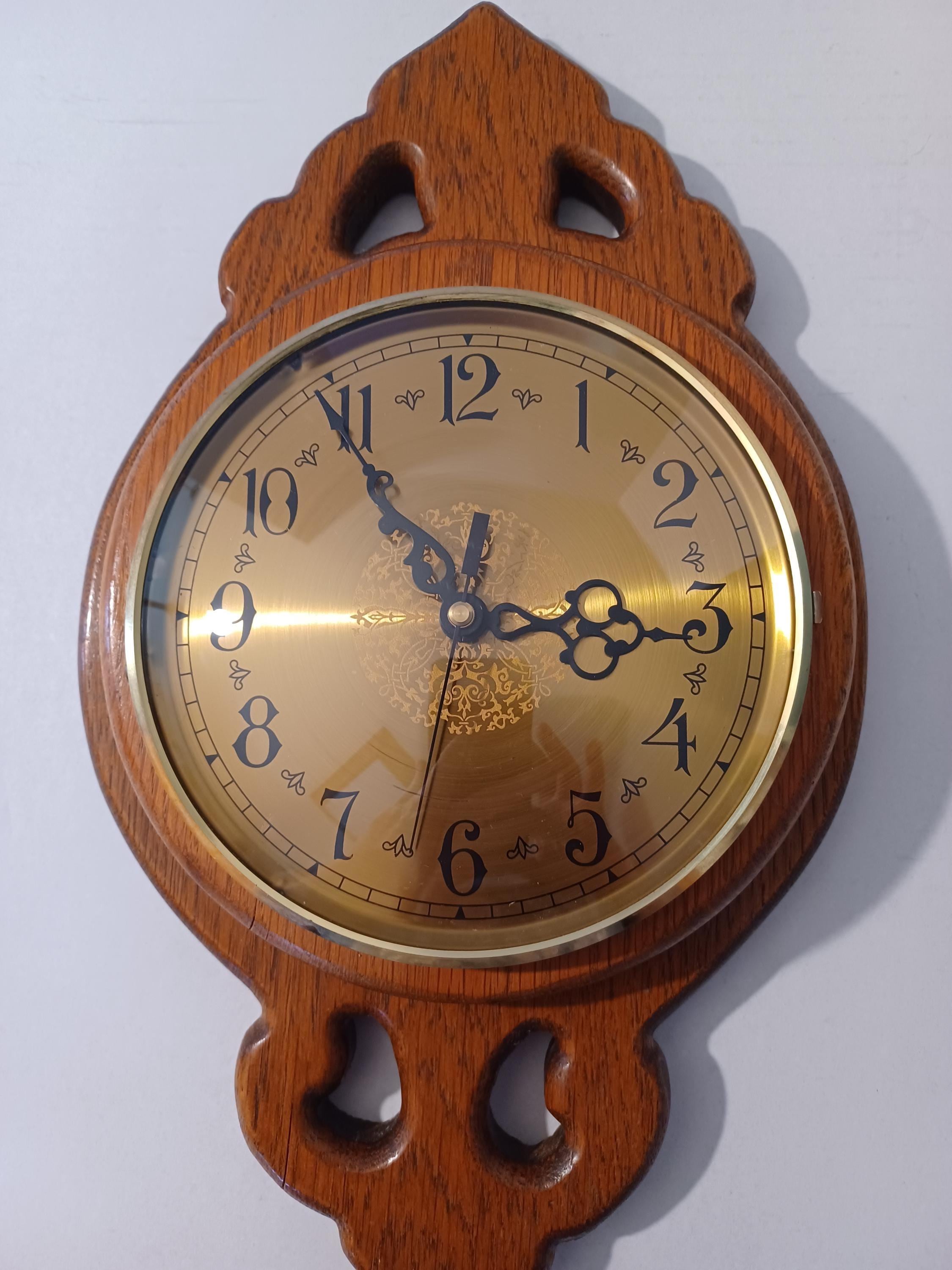 Wood and Brass Clock - Etsy