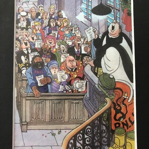 Vintage Giles RNLI Cartoon Print: 1990s Humor, Matted 10x8