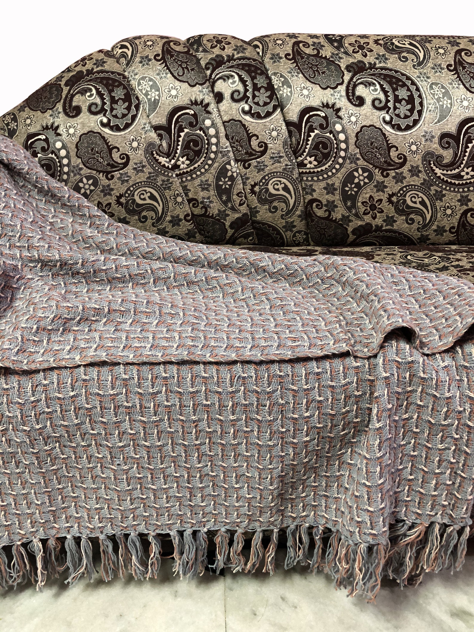 50X60 Inch Blanket Wool Blanket Grey & White Color Hand Woven Etsy