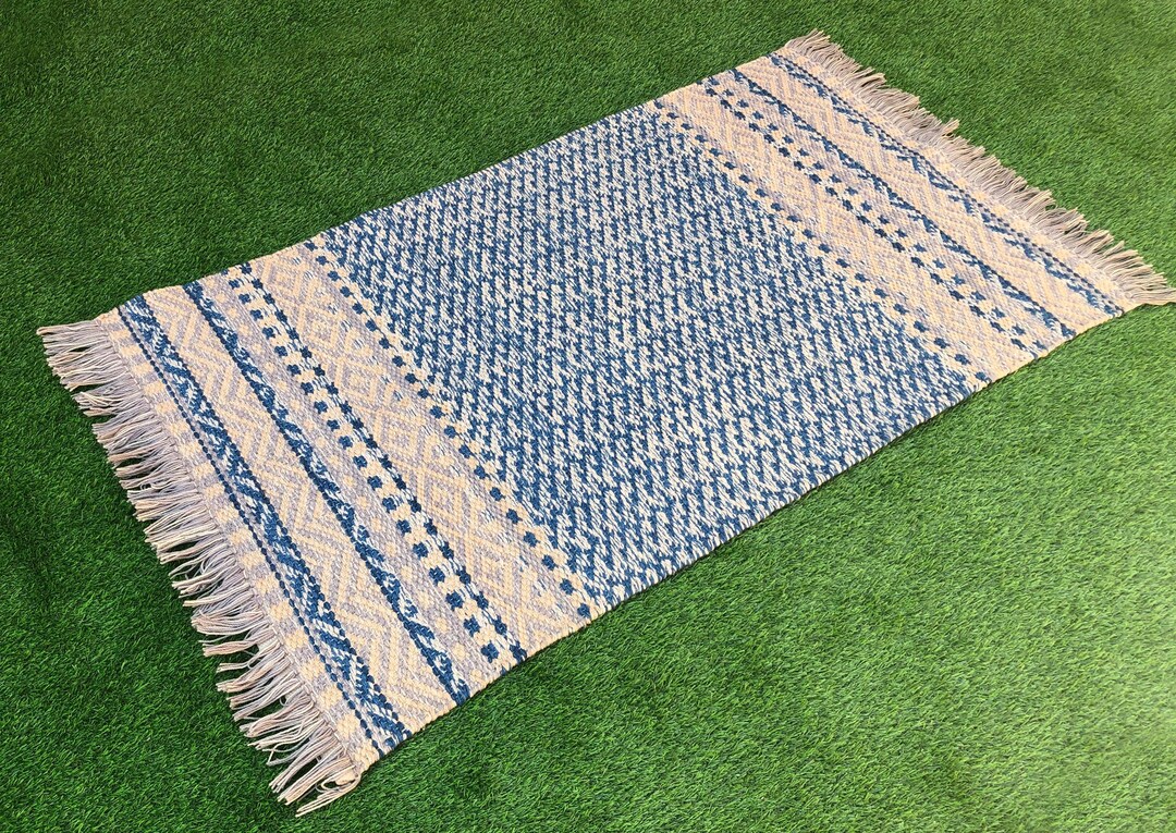 Hand Woven Wool Rug 100 Wool Area Rug Living Room Rug Bed Etsy