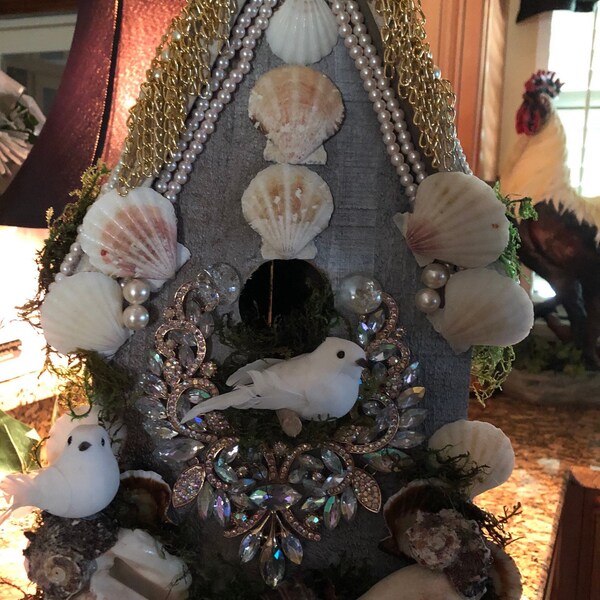 Seashell Birdhouse Etsy