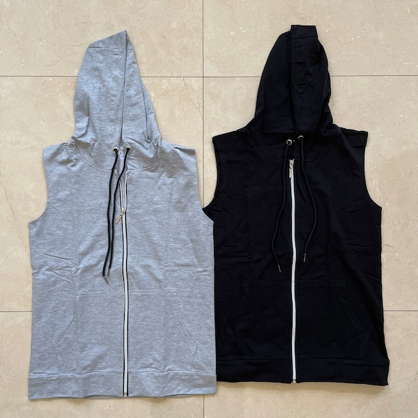 Sleeveless Slim Fit Muscle Gym Hoodies