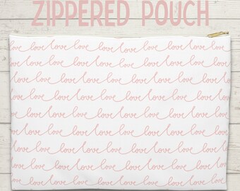 Love Zippered Pouch