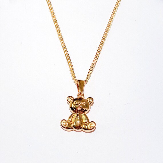 Necklace with teddy bear sale