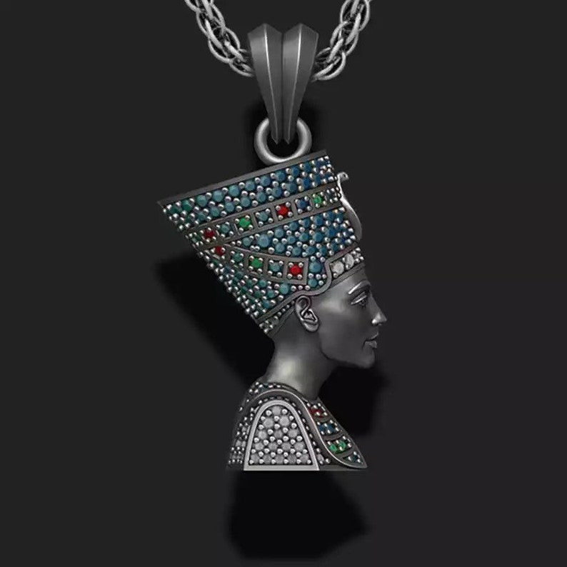 Queen Nefertiti Necklace/ Ancient Egyptian Pharaoh Necklace/ Etsy
