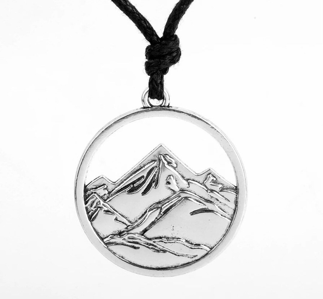 Dainty Mountain Pendant Necklace/ Silver Gold Mountain Etsy